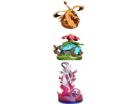 EZII Figura Anime pocket monster Charizard Venusaur Mewtwo 17 BLUE PURPLE 3 IN 1 Multicolor Niños Regalo Juguetes Adornos
