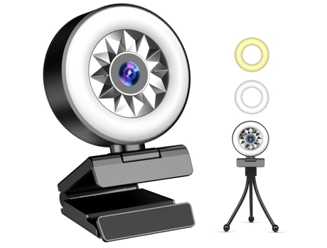 BISBISOUS Hs04 1080P Cámara web Enfoque automático con brillo ajustable Adecuado para computadora portátil Transmisión de conferencias multimedia N...