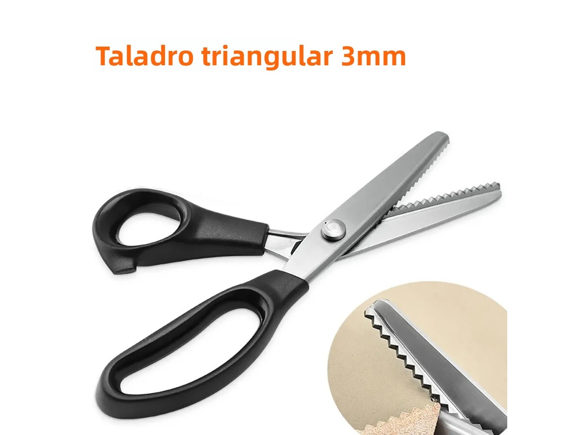 (dientes Triangulares De 3 Mm) Tijeras De Costura Dentadas Profesionales - Tijeras De Acero Inoxidable Para Cuero Y Encaje