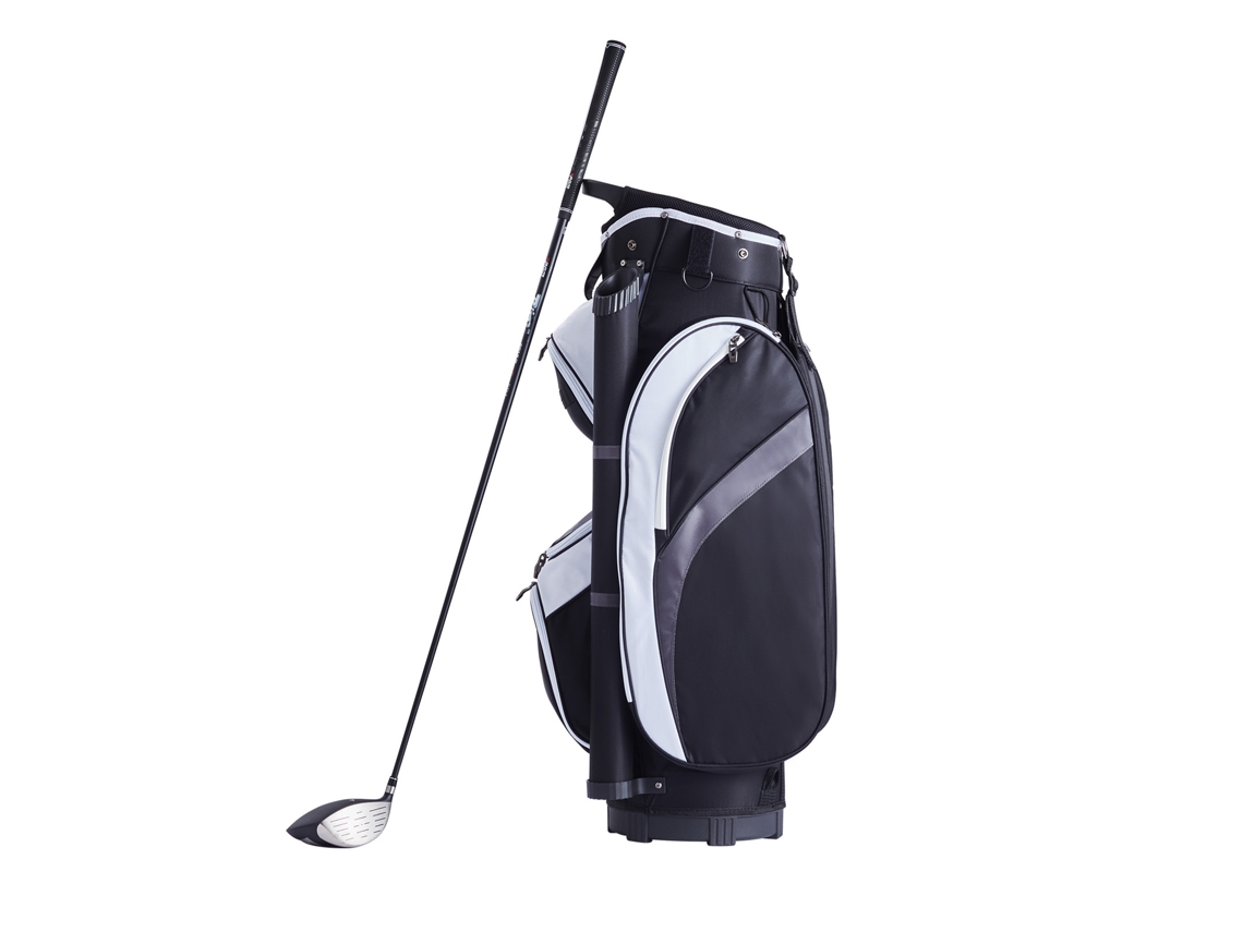 Bolsa para carrito de golf Succebuy de 36 pulgadas con 14 compartimentos y múltiples bolsillos, color negro