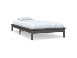 Maison Exclusive - Estructura De Cama Madera Maciza De Pino Gris 100x200 Cm