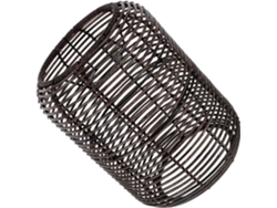 Lámpara colgante decorativa de ratán tejido negro, compatible con casquillo E27, iluminación suave para ambientes acogedores. SFUSHOS