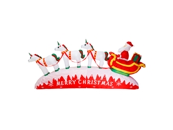 Adorno navideño con luces LED integradas y soplador de aire