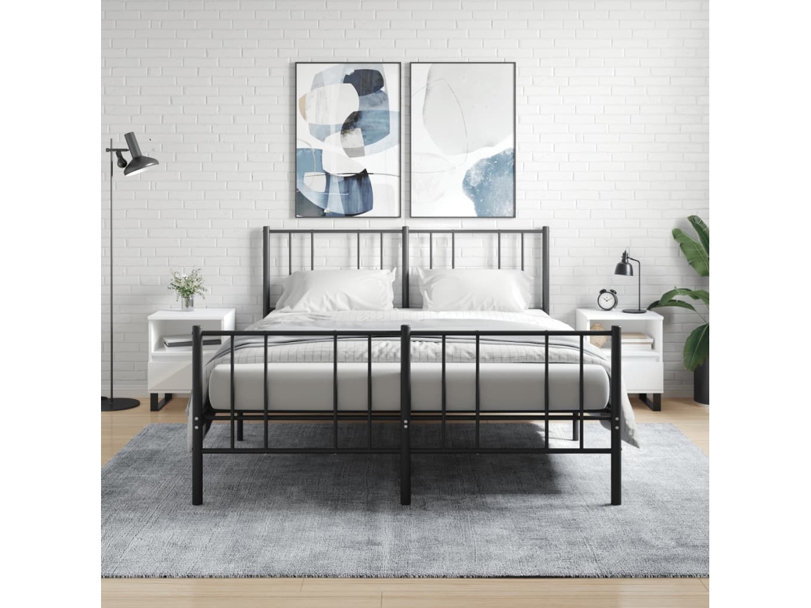 Mesita de Noche Madera Blanco (40x35x50cm)