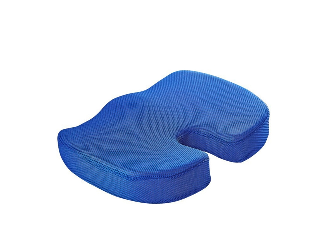 Cojín De Espuma Viscoelástica Transpirable Para Silla De Oficina, Alivia El Dolor De Coxis, Azul Gertiz