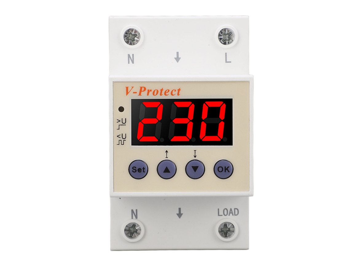 Protector Contra Sobretensión Y Subtensión Con Reinicio Automático, Ajustable, Dispositivo De Protección Ac220v 40a