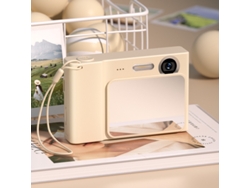 Camara Compacta, Tarjeta Ccd Retro, Doble Camara 4K Amarillo Iluminacion Complementaria CHRUI