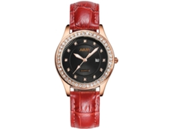 Reloj De Pulsera De Cuarzo Para Mujer Con Correa De Malla Moderna (negro)