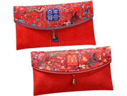2 Piezas De Hong Bao Rojo Tradicional Para Bodas Chinas
