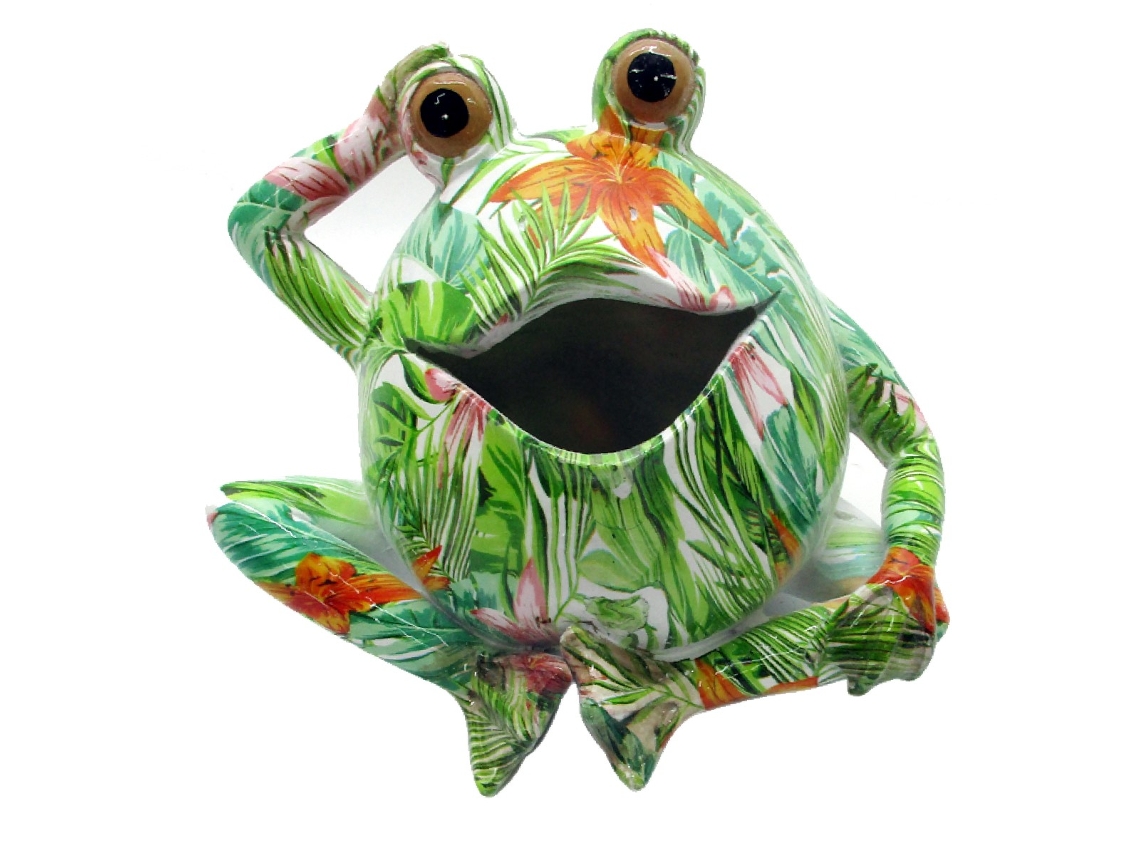 Figura Rana Verde de Resina 13X13X16cm Figura de Animal Decoración Hogar Figuras Decoracion BY SIGRIS