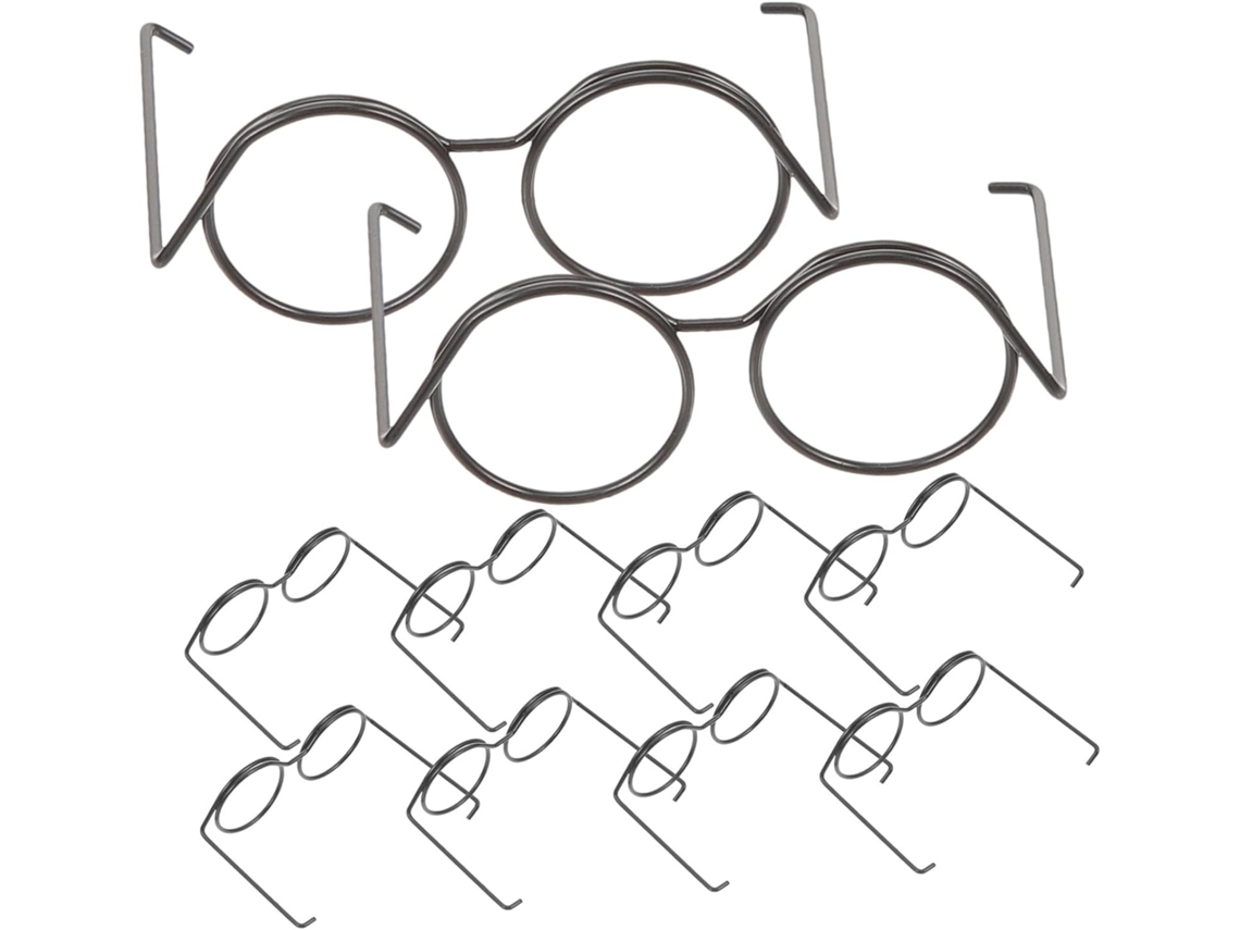 Lote De 30 Mini Gafas Redondas De Hierro Negro Para Muñecas, Con Lentes Y Montura Clásica.