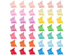 50 Pinzas Para Cabelo Mariposa Pastel Mini Bonitas Acessórios Para Mulheres E Meninas Com Caixa Cores Aleatórias