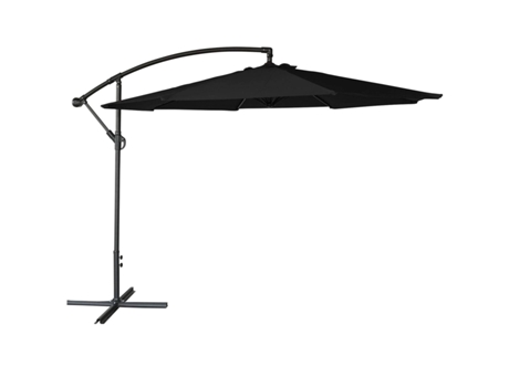 Sombrilla HAPPY GARDEN Oahu Redonda (Negro - 300 x 250 cm cm)