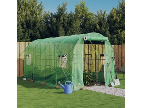 Invernadero VIDAXL con Estructura de Acero Verde 8 m² 4x2x2 m