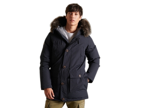 Abrigo para Hombre SUPERDRY (Nylon - XL - Azul)