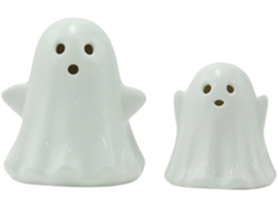 Lámpara De Noche De Cerámica Con Forma De Fantasma (2 Piezas), Lámpara De Mesita De Noche, Decoración De Halloween, Linda Figura De Fantasma.
