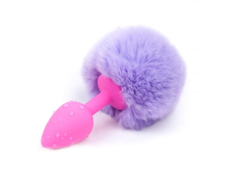 Plug Anal Con Pompón Púrpura Claro Talla S AFTERDARK