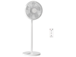 Ventilador de pedestal silencioso, oscilación de 80°, altura ajustable, 4 velocidades, temporizador de 10 horas, blanco. Tienda PENGJIANG.