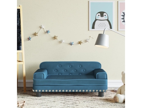 Sofá para niños de terciopelo azul 70x45x30 cm MAISON EXCLUSIVE
