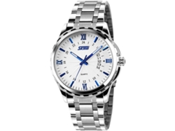 Reloj de pulsera deportivo clásico de cuarzo luminoso para hombre con correa de acero inoxidable