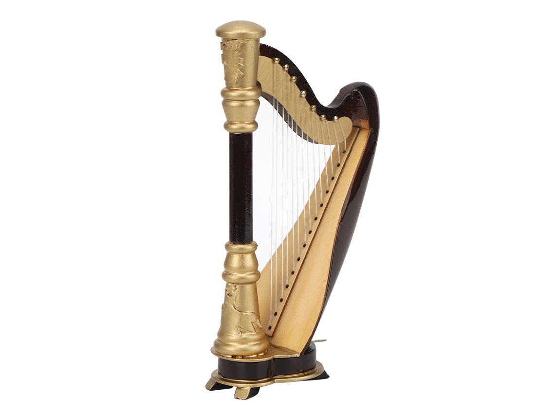 Arpa De Madera En Miniatura, Modelo De 16 Cm, Instrumento Musical Decorativo, Regalo.