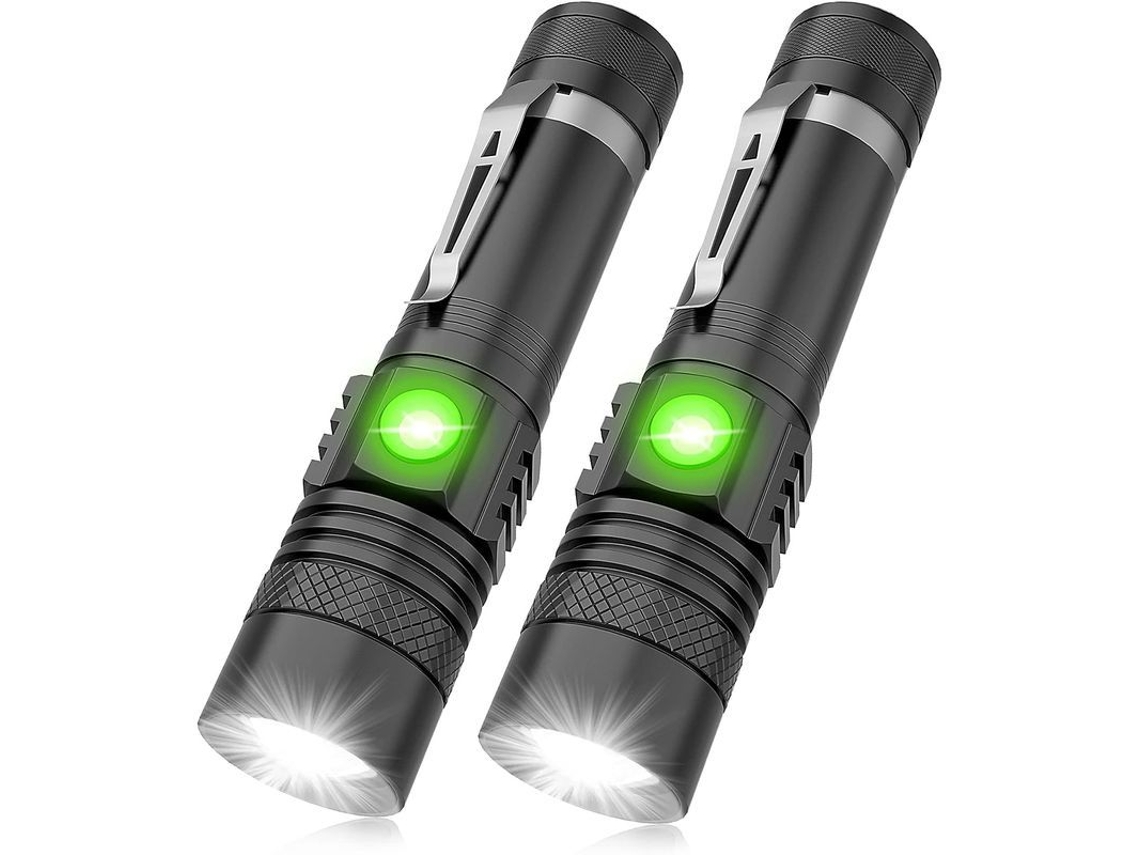 2026-2pcs Linterna Super Brillante Recargable Usb, Para Camping Y Excursionismo Ipx6 4 Modos