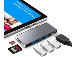 Concentrador USB 3.0 de 2 puertos compacto y eficiente con adaptador HDMI 4K para dispositivos Surface (negro) Bestvite