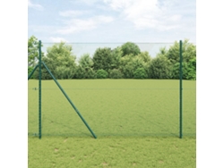 Valla hexagonal verde de acero de 1,6 x 25 m para una casa encantadora