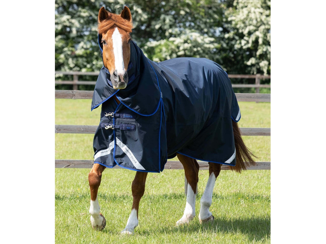 Manta impermeable para caballos con cubrecuello PREMIER EQUINE Buster 40g