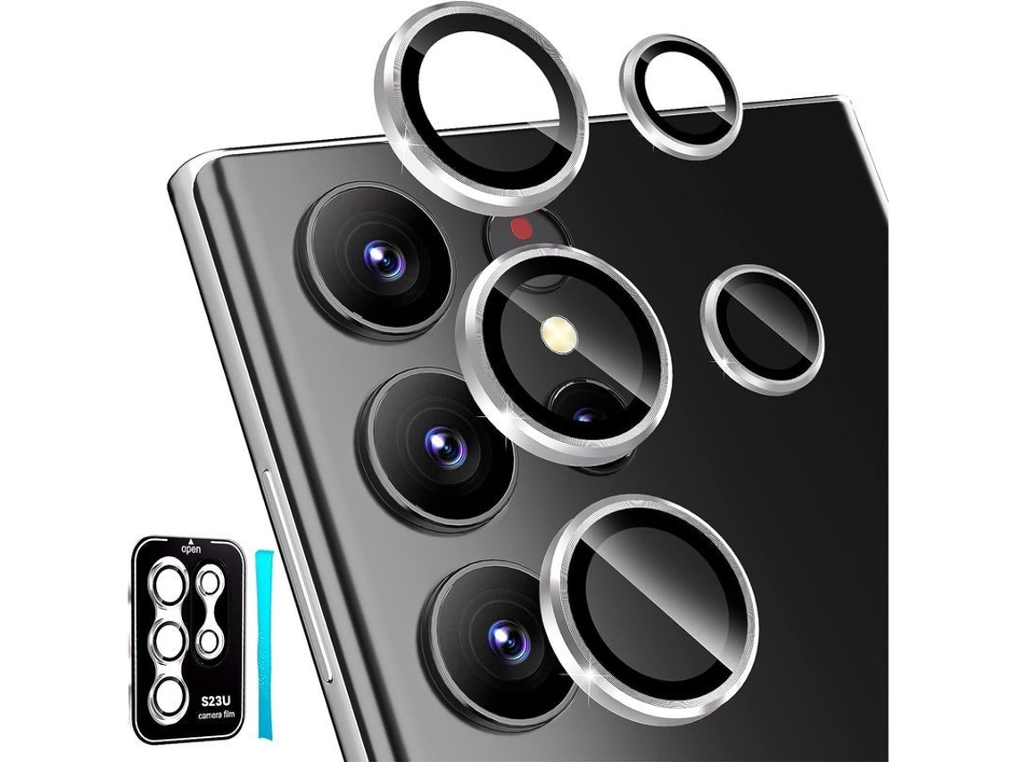 Protector de lente de cámara LINJOU, para Samsung Galaxy S23 Ultra, vidrio templado, 9h