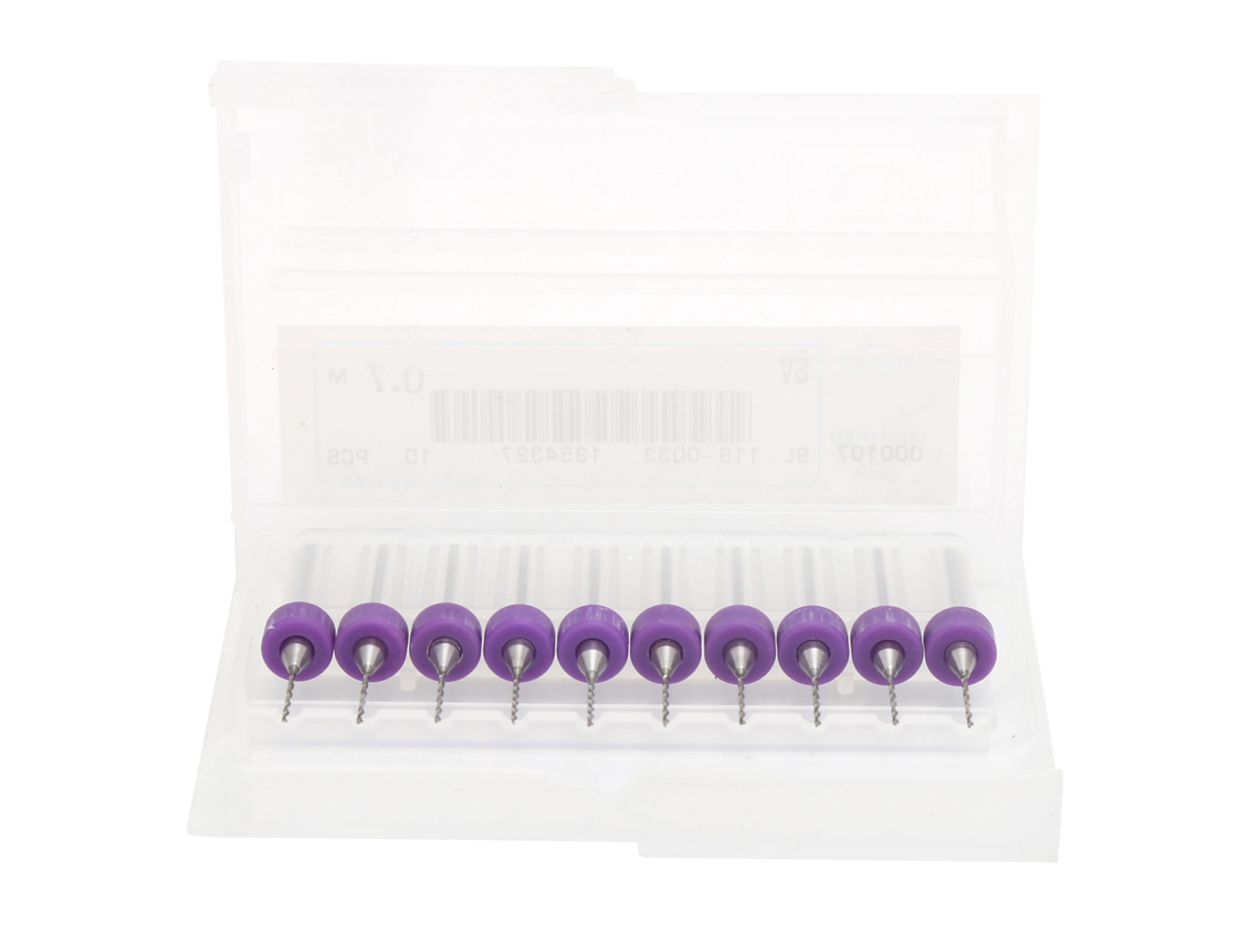 Boquilla de aguja de limpieza de 0,7 mm para microtaladro de carburo de tungsteno, piezas para impresora 3D (10 unidades)