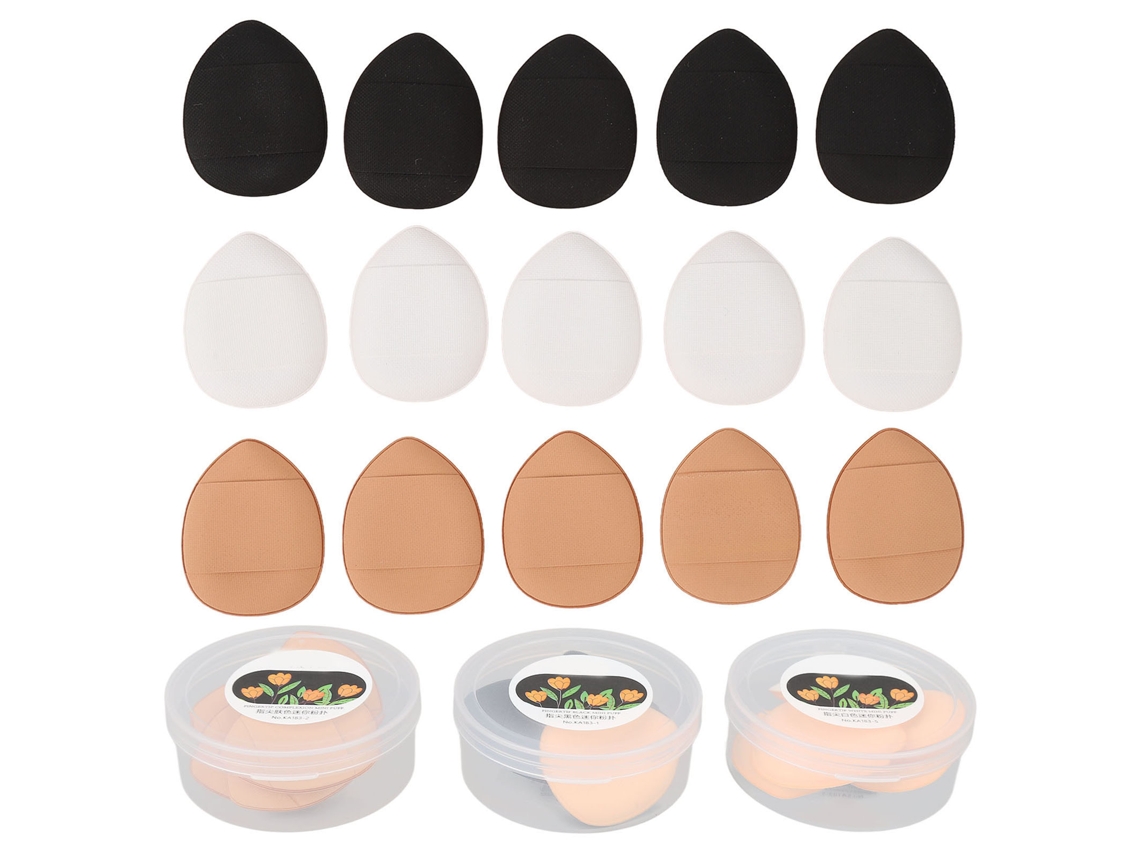 15 Mini Borlas Triangulares Para Polvos De Maquillaje, Tamaño De Dedo