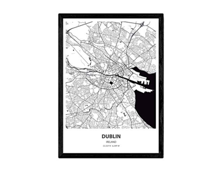 Poster NACNIC Mapa de Dublin Irlanda (A3)