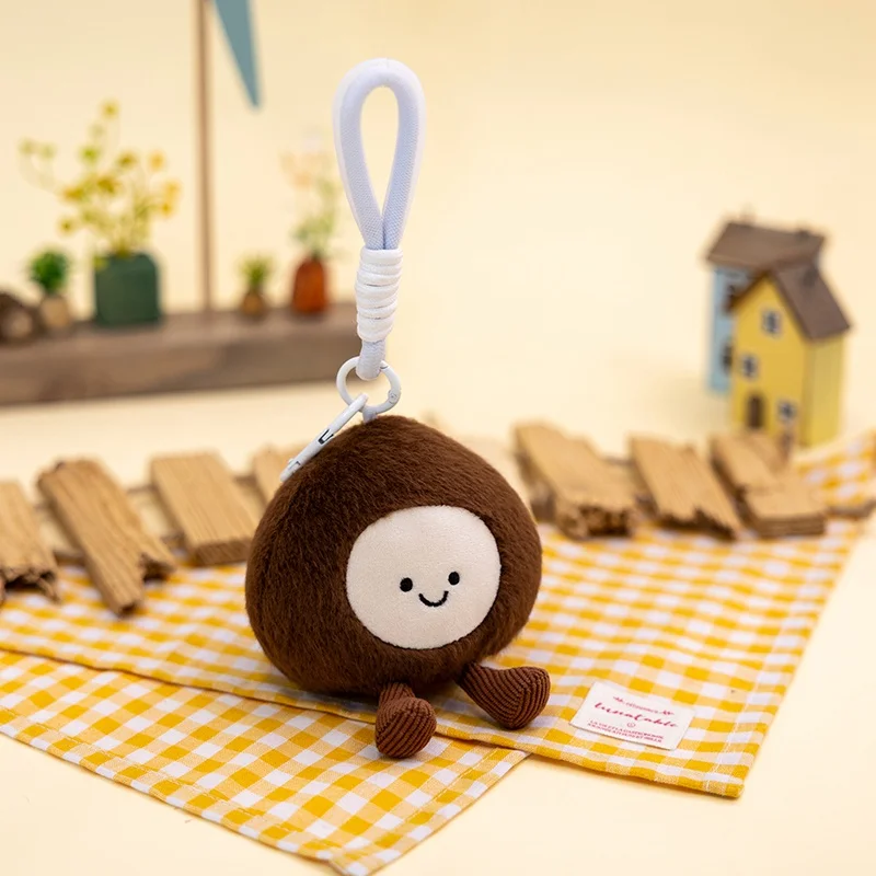 (castaño) Lindo Llavero De Peluche Juguete De Peluche