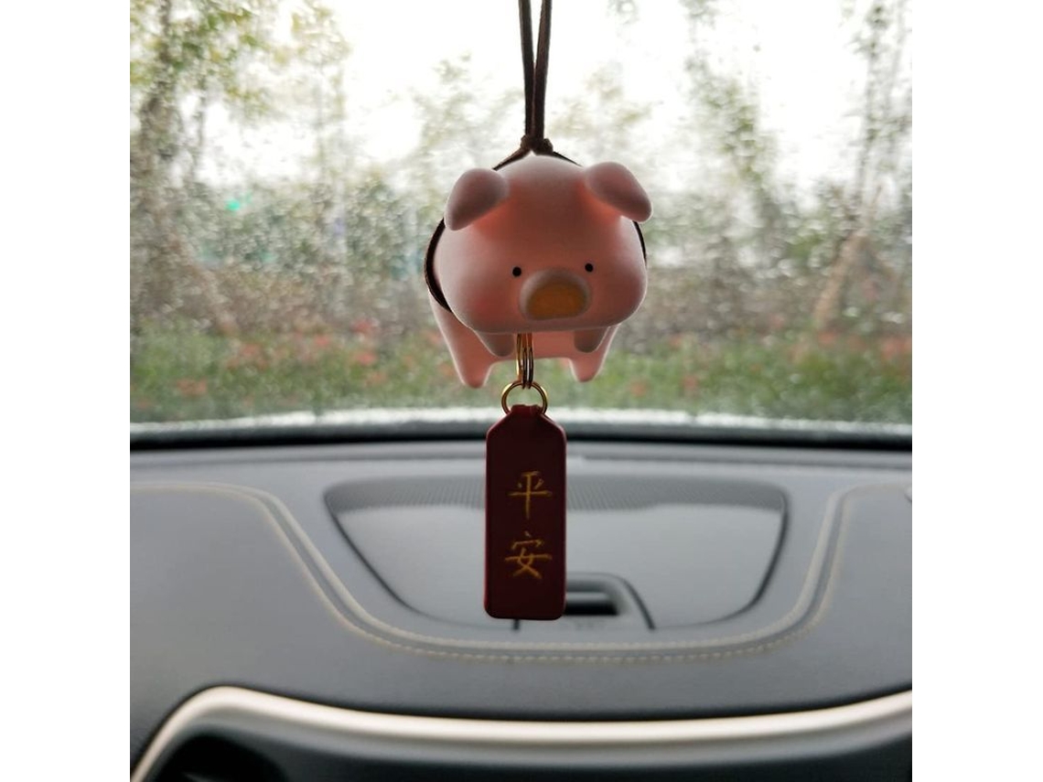 Colgante De Cerdito De La Suerte Para El Espejo Retrovisor Del Coche, Decoración Interior Del Coche, Taller, Hogar, Jardín.