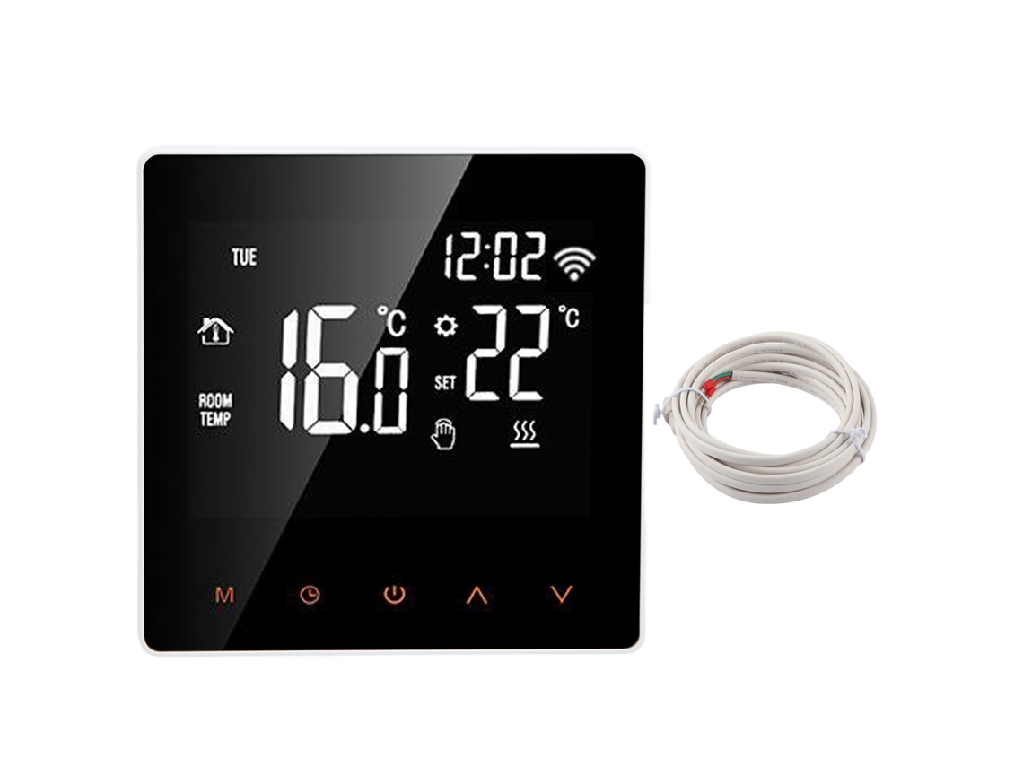 Termostato Inteligente Me81h Con Pantalla Lcd Wifi Para Calefacción Eléctrica Por Suelo Radiante Y Caldera Ac230v 16a