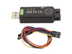 Conversor Usb A Ttl Con Chip Ft232rl Adaptador Industrial Universal Para Múltiples Sistemas Negro