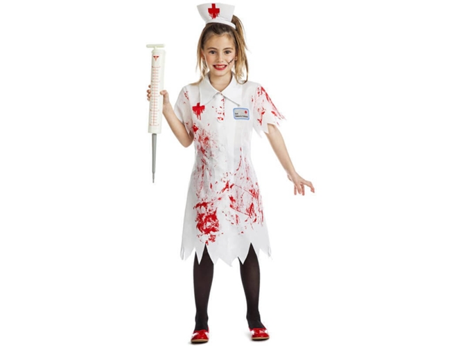 Disfraz de Niña DISFRAZZES Enfermera Zombie Infantil (Talla: 10 a 12 años)