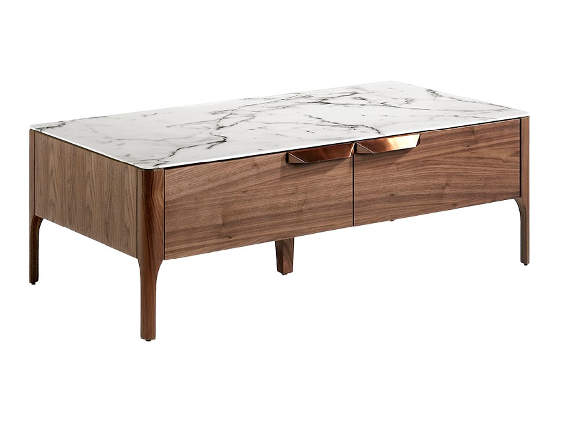 Mueble de Apoyo ANGEL CERDÁ 2046 (Nogal, Blanco - 120 x 60 x 40 cm)