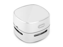 Mini Aspirador De Mesa Branco Recarregável, Econômico, 400min De Autonomia, Bico 360°, Ideal Teclado, Lar, Escola E Escritório.