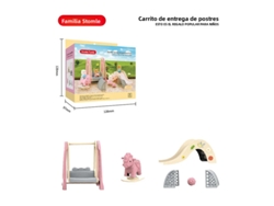 Autobús escolar con animales del bosque para excursiones, bricolaje, muebles de simulación, juguete para niñas. Mdug