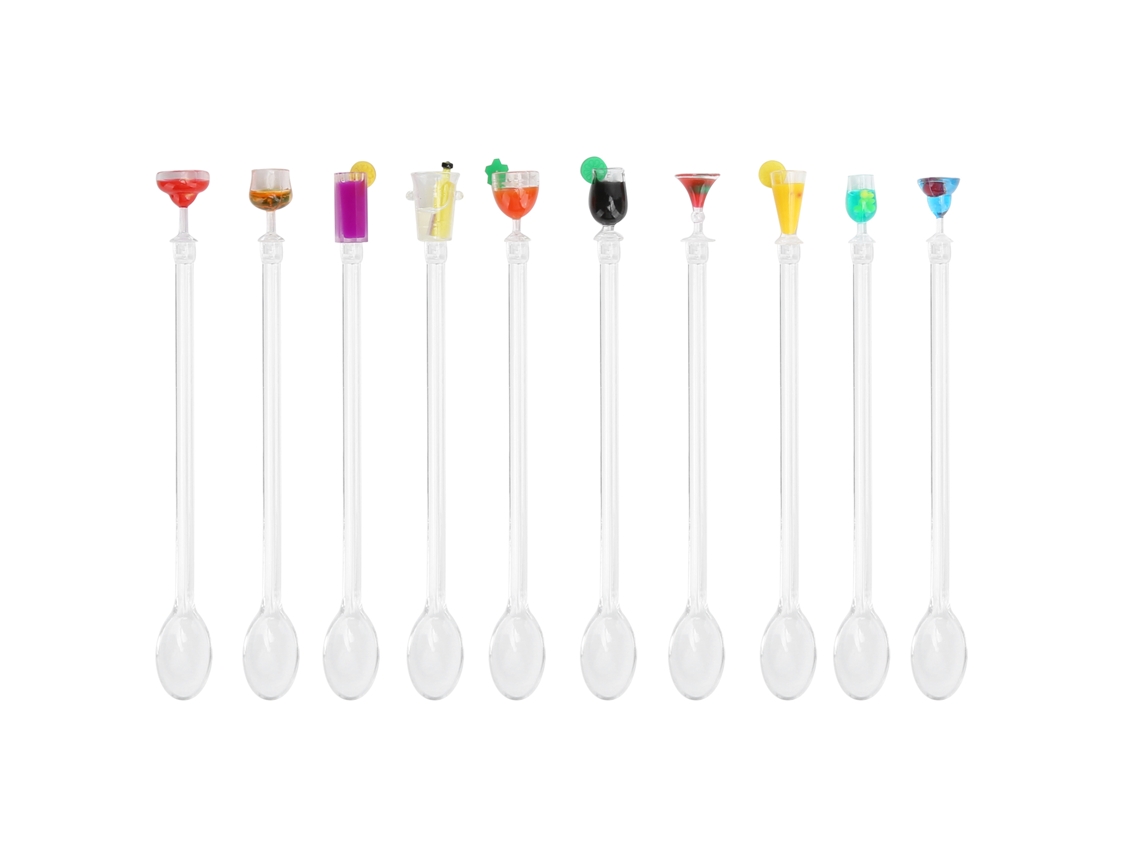 10 Cucharas Mezcladoras De Cóctel Adorables, Accesorio De Bar, Herramienta De Coctelería