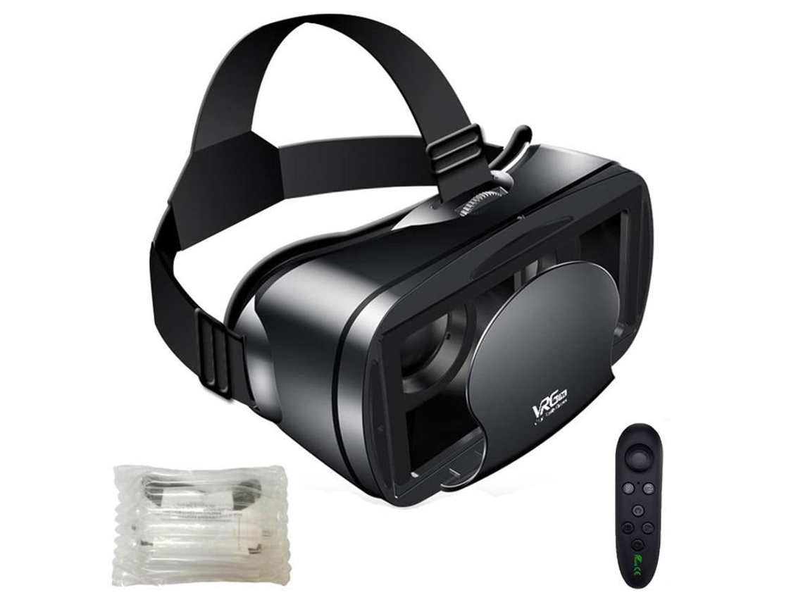 Gafas de Realidad Virtual SLOWMOOSE 3D Realidad Virtual Casco de 7 Pulgadas y Auricular de Oido