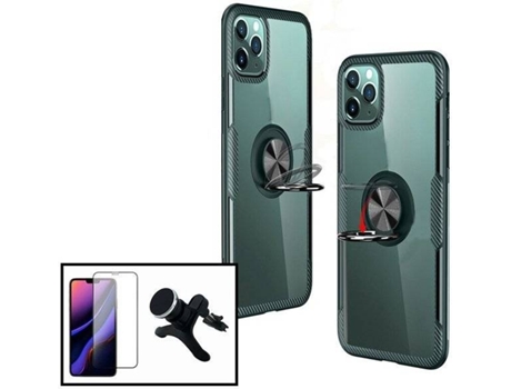 Kit Funda + Protector + Soporte iPhone 7, 8 Clear Armor Transparente y Negro