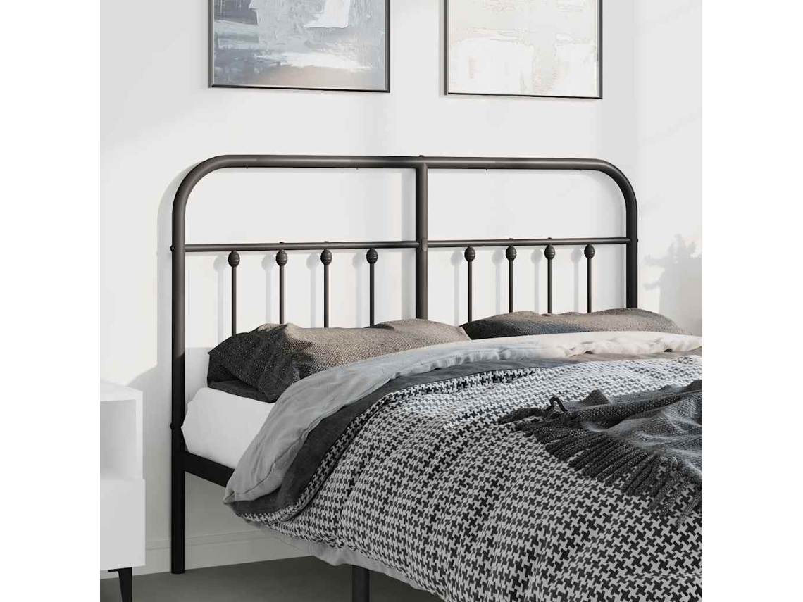 Cabecero De Metal Negro 150 Cm