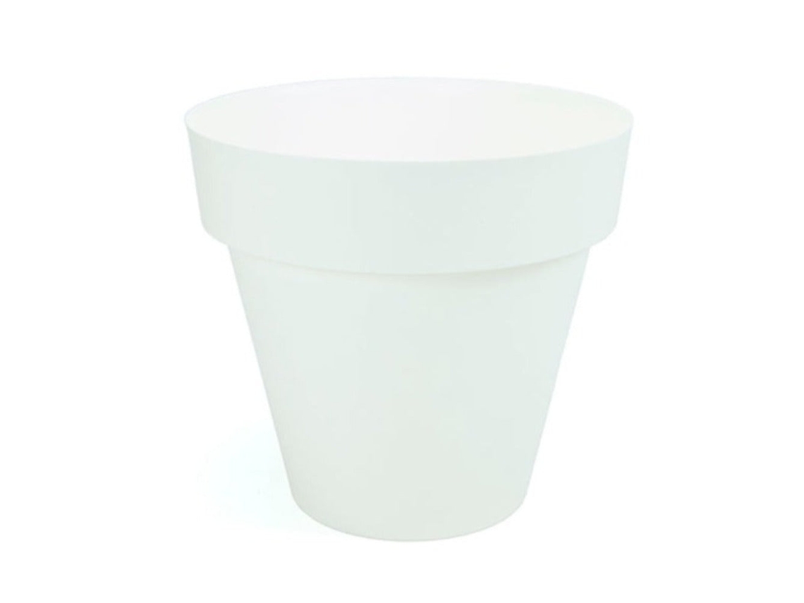 PLASTIKEN TES - Maceta Redonda Clásica Diámetro 32 cm Capacidad 14L Blanco