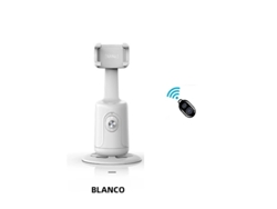 Cámara con seguimiento automático de IA, estabilizador con ventosa giratoria de 360° y soporte para teléfono móvil Mdug (blanco)