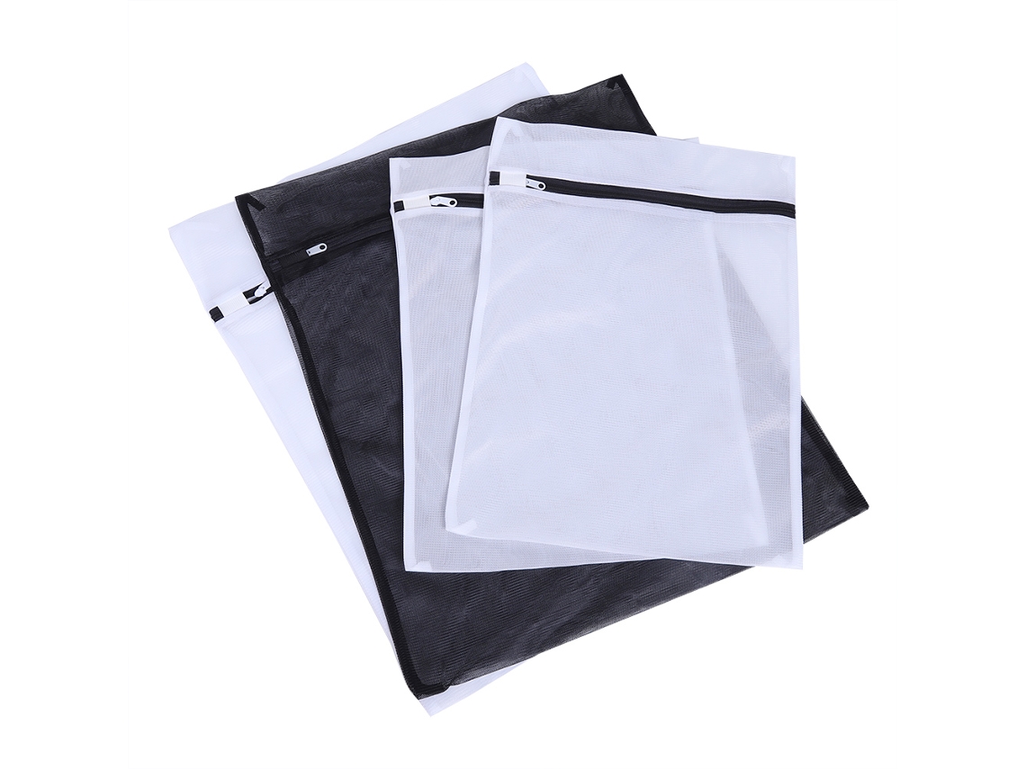 4 Pcs Sacolas De Lavanderia Malha Fina Para Blusa Meia Calcinha Roupa Íntima Sutiã Lingerie