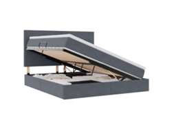 Syfax™ Cama Con Almacenamiento Y Colchón Gris Oscuro 160 X 200 Cm
