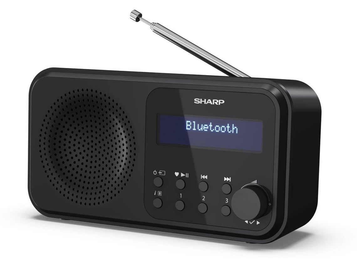 Radio Despertador SHARP Tokyo DR-P420 (Negro - Digital - Doble Alarma - Pila y Pilas)